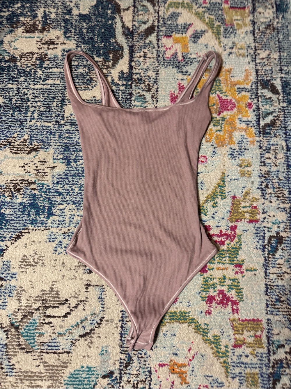 Skims cotton blend thong Bodysuit umber (mauve)